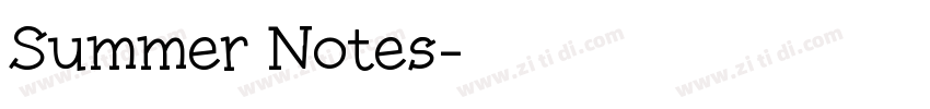 Summer Notes字体转换